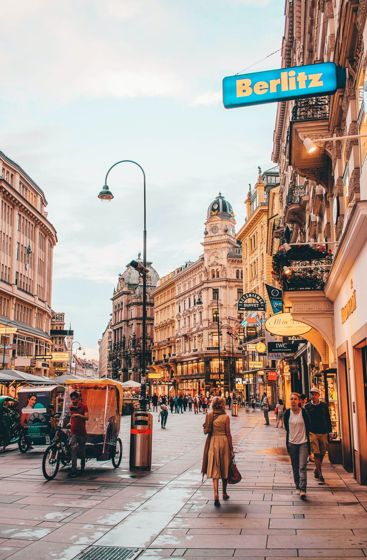 Vienna, Austria; a building with a title Berlitz