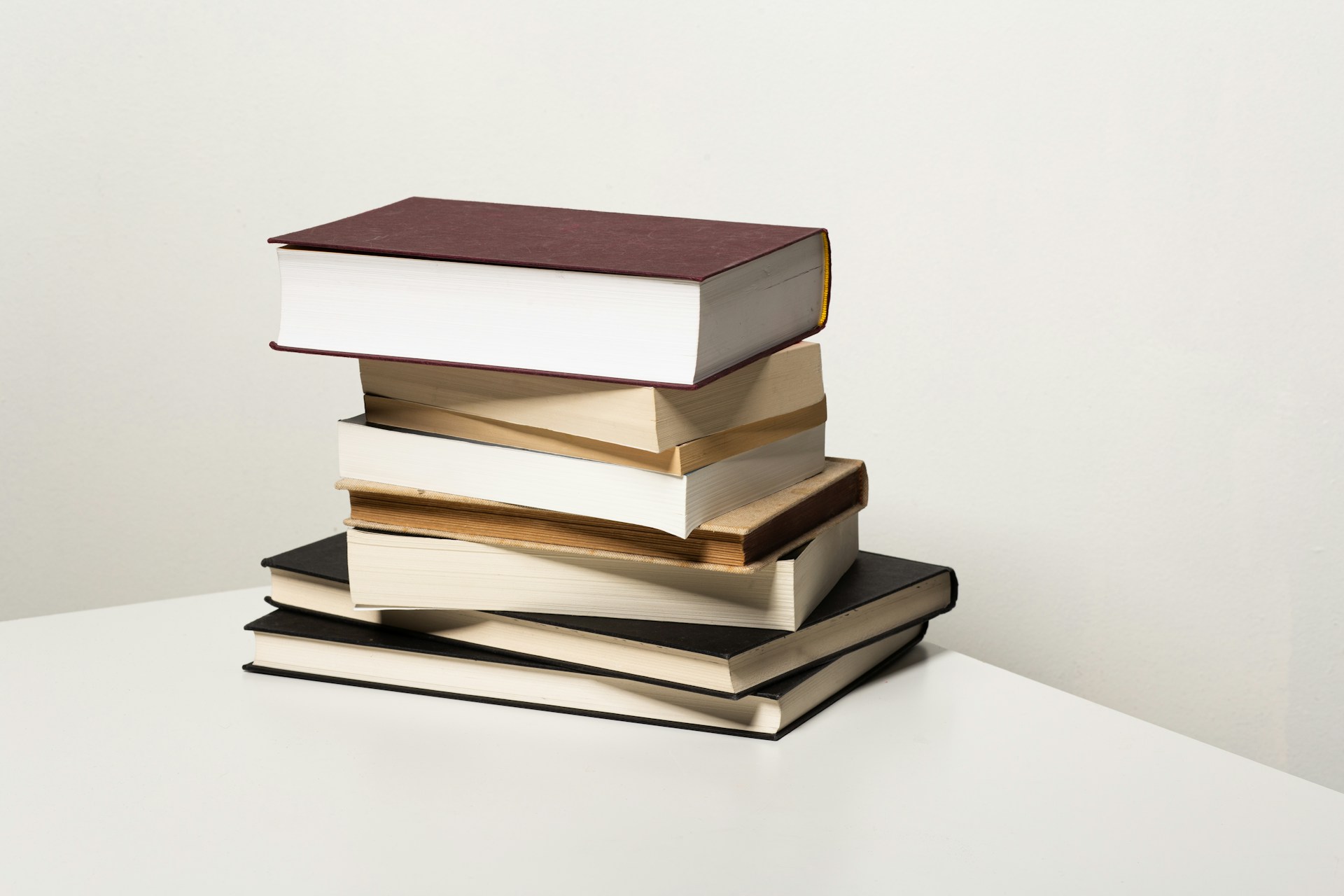 Books stacked on top of each other